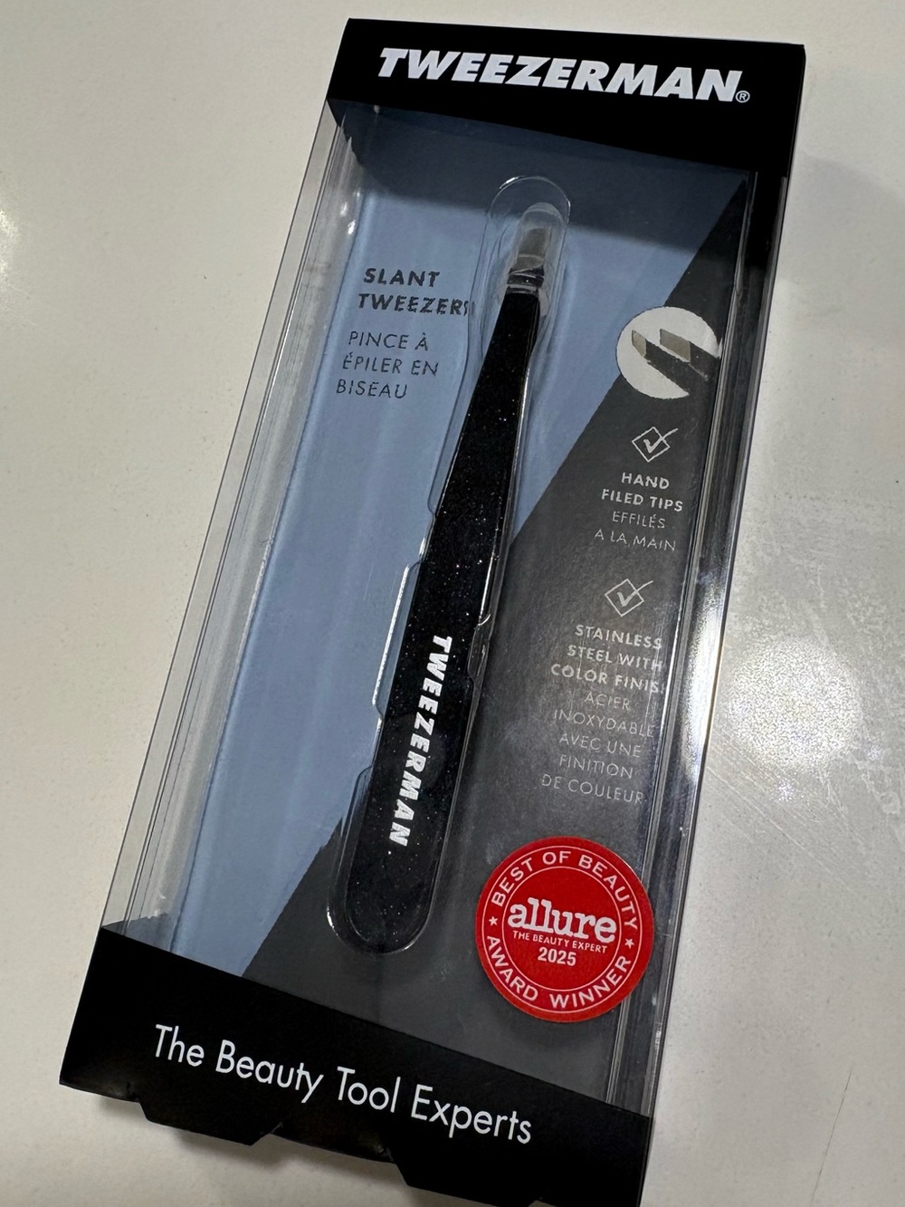 Brand New - Tweezerman Slant Tweezers - Black